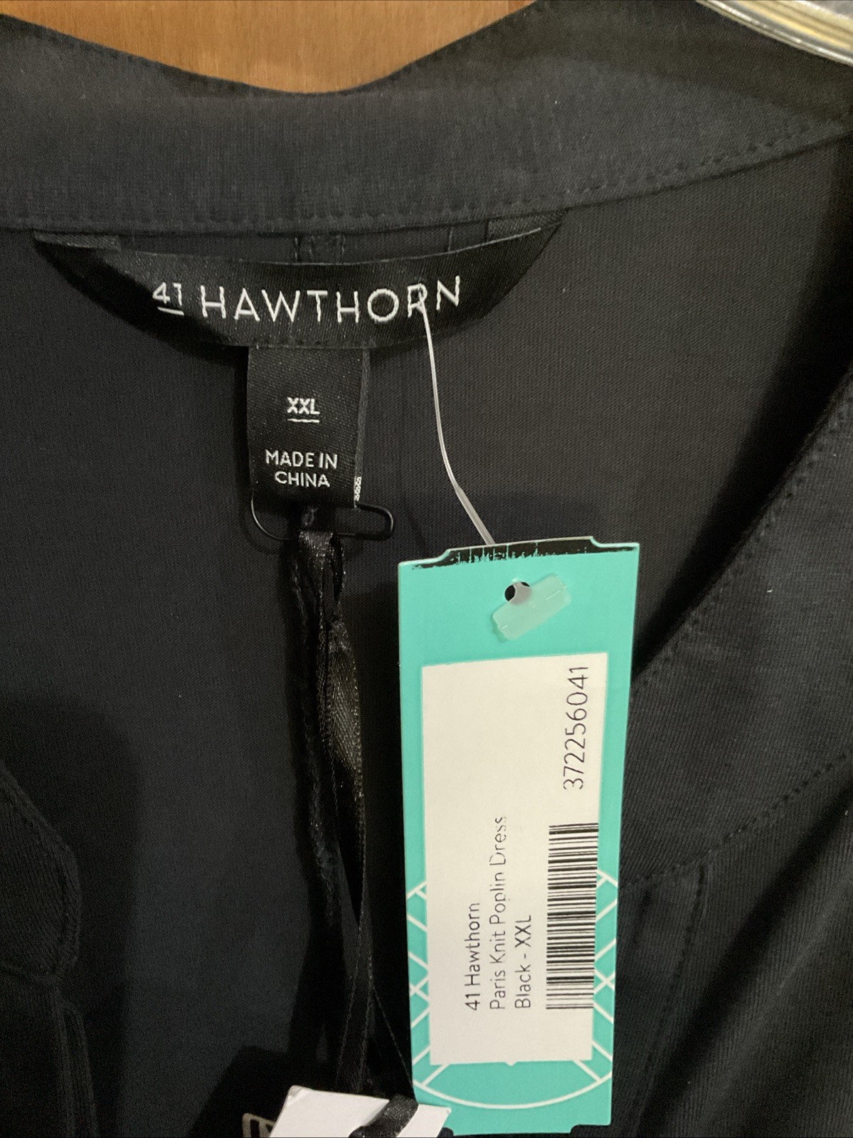 41 Hawthorn Womens Black Split Neck Cap Sleeve Belted Dress Size XXL NWT