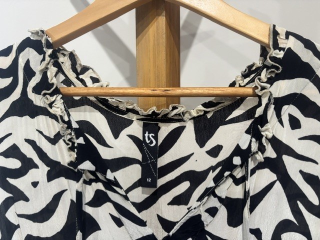 Taking Shape “Natural Animal” Tiered Maxi Dress – 100% Viscose sz 12