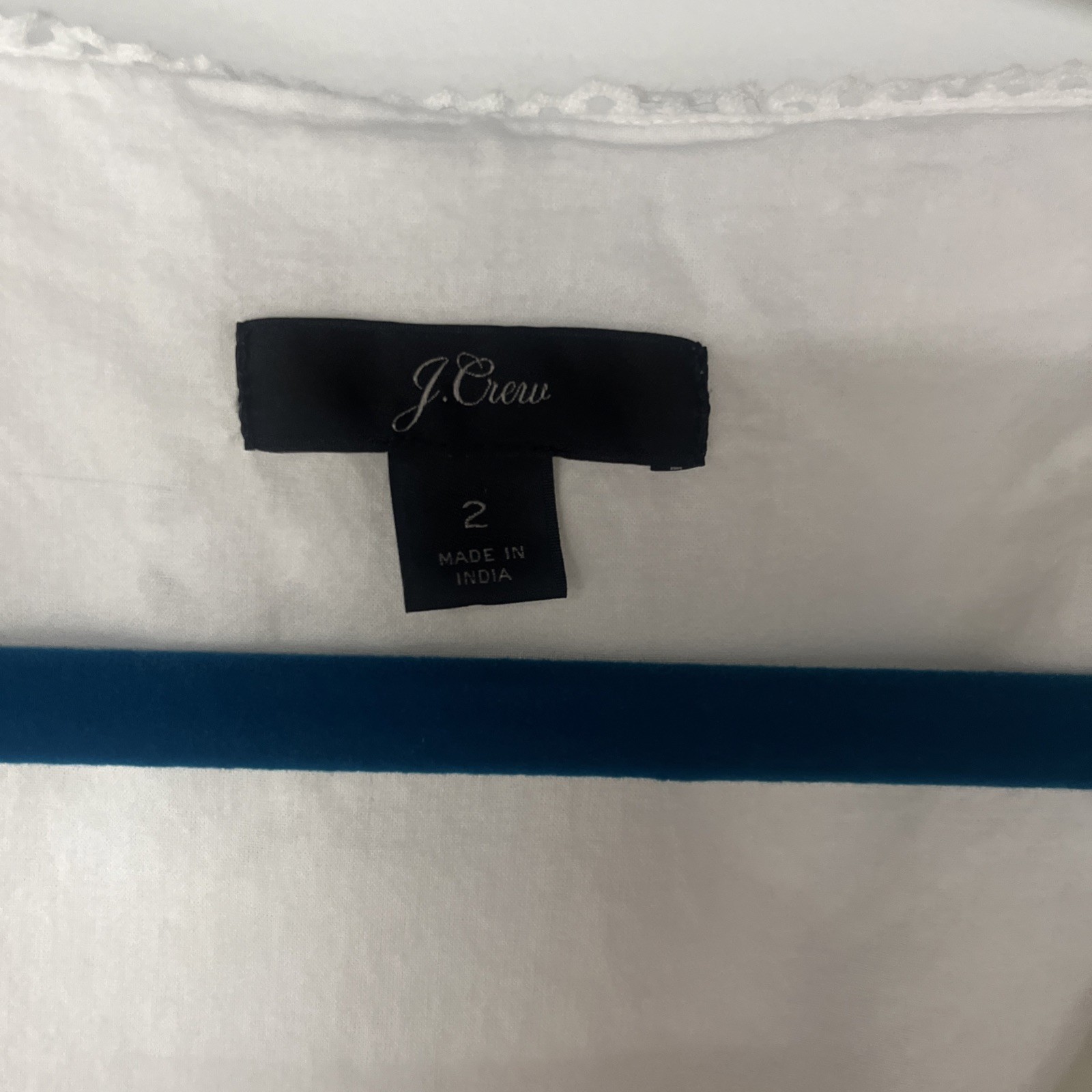 JCrew White Eyelet Wrap Dress Size 2 Cotton Flutter Sleeve Cottagecore White
