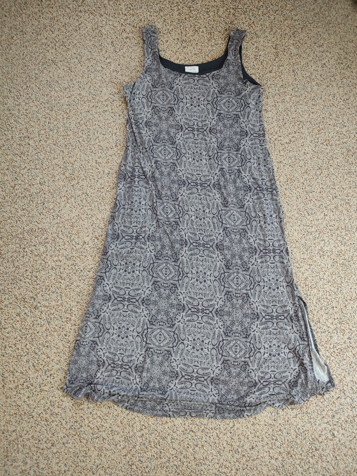 Soma WKND Women’s XL Maxi Dress Boho Indigo Purple Side Slit Lined