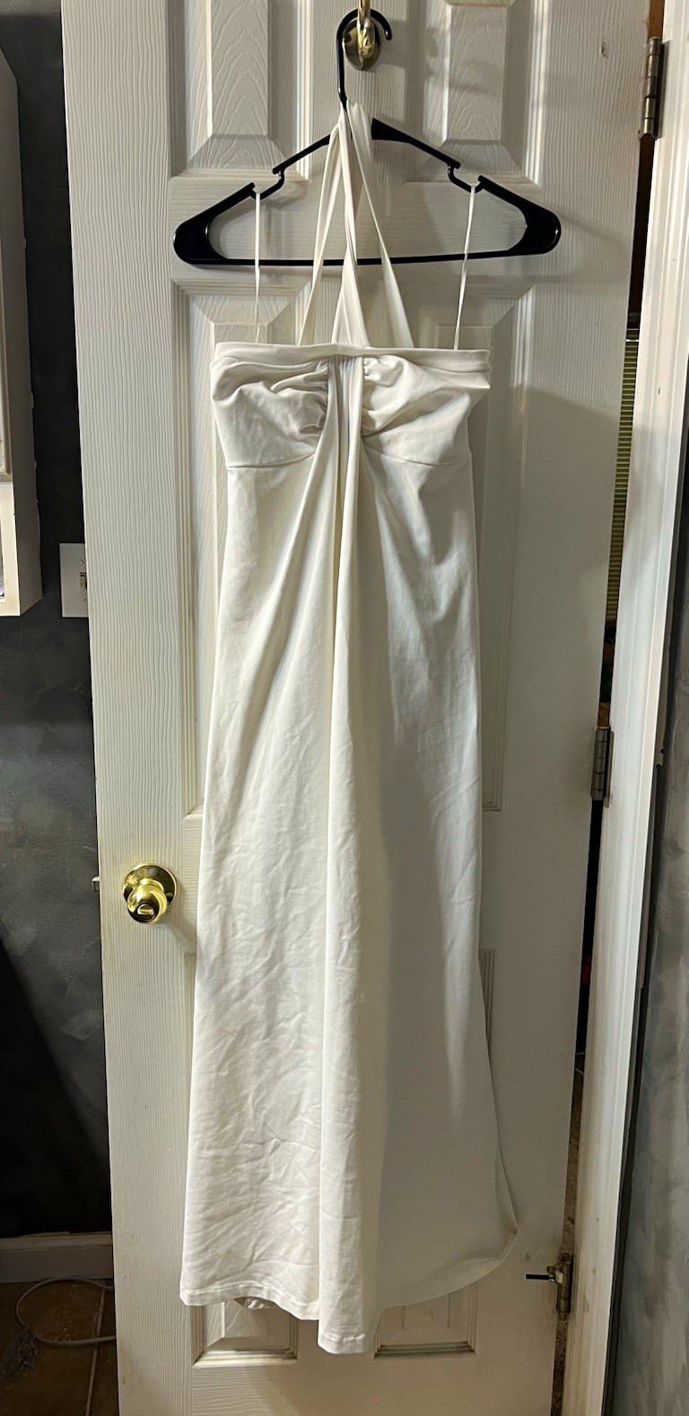 Susana Monaco Women’s Med White Maxi Dress Criss Cross Front Strap Dress