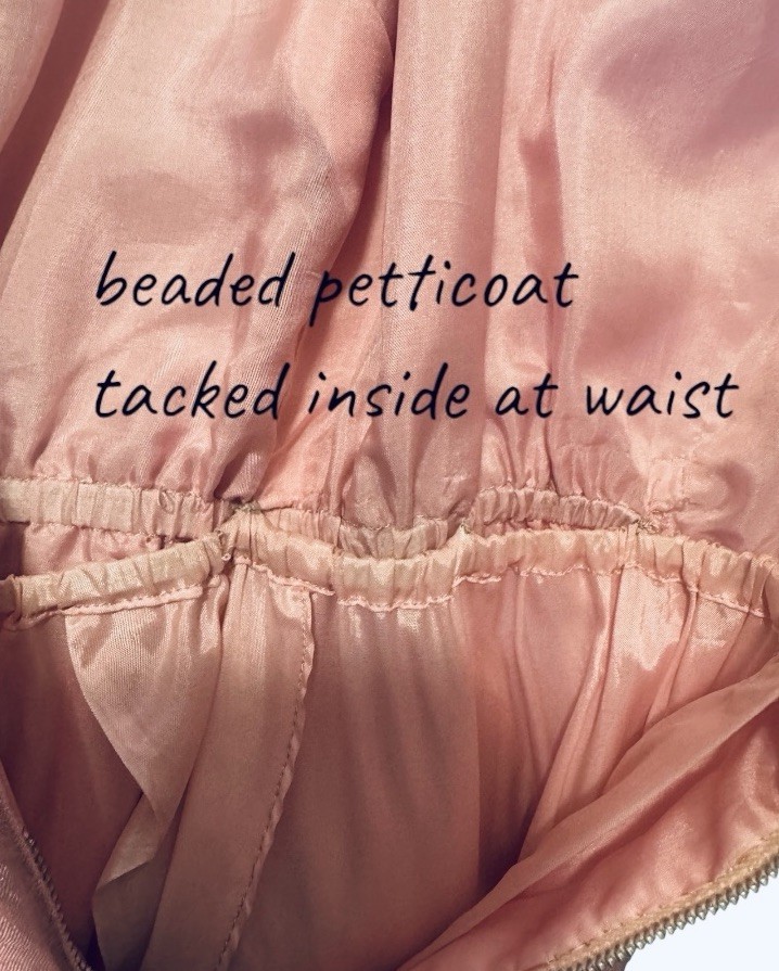 Vintage Pink Hand Beaded Cocktail Dress | Pearls Silk | 60’s Jackie O Glam