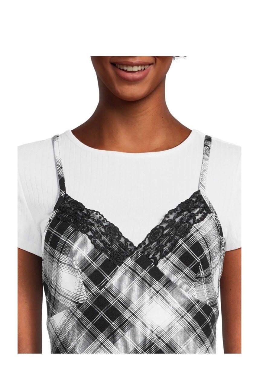 No Boundaries Juniors Twofer Dress – Black – Multiple Sizes – Brand New
