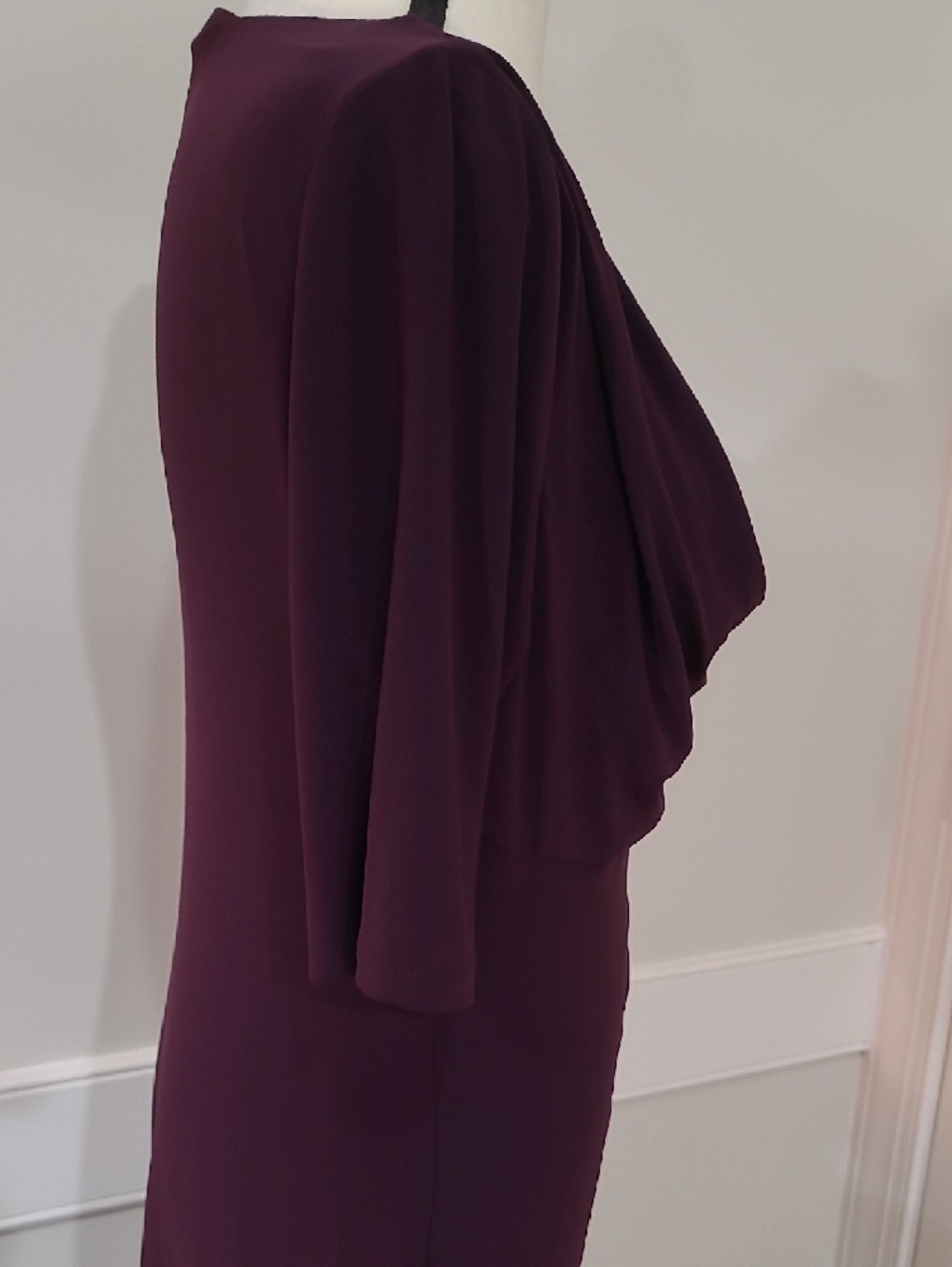 Lauren Ralph Lauren Elegant Plum Cowl Neck Dress – Size 12