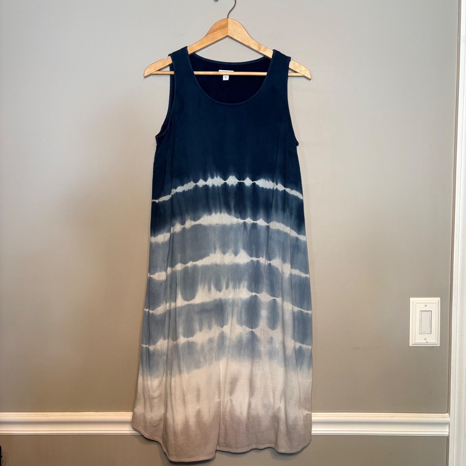 Pure Jill J. Jill Blue Tie Dye Sleeveless Midi Dress Women’s Medium WDR224881