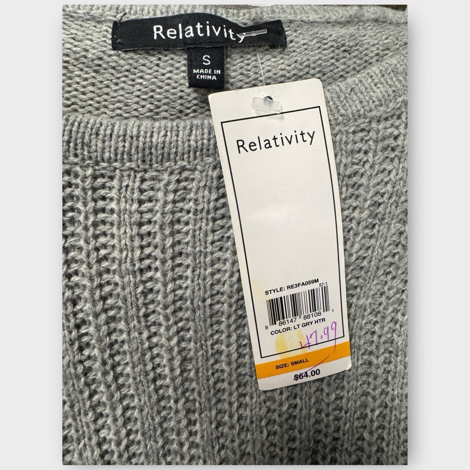 NWT Relativity Light Grey Sweater Dress – Size Small – W31