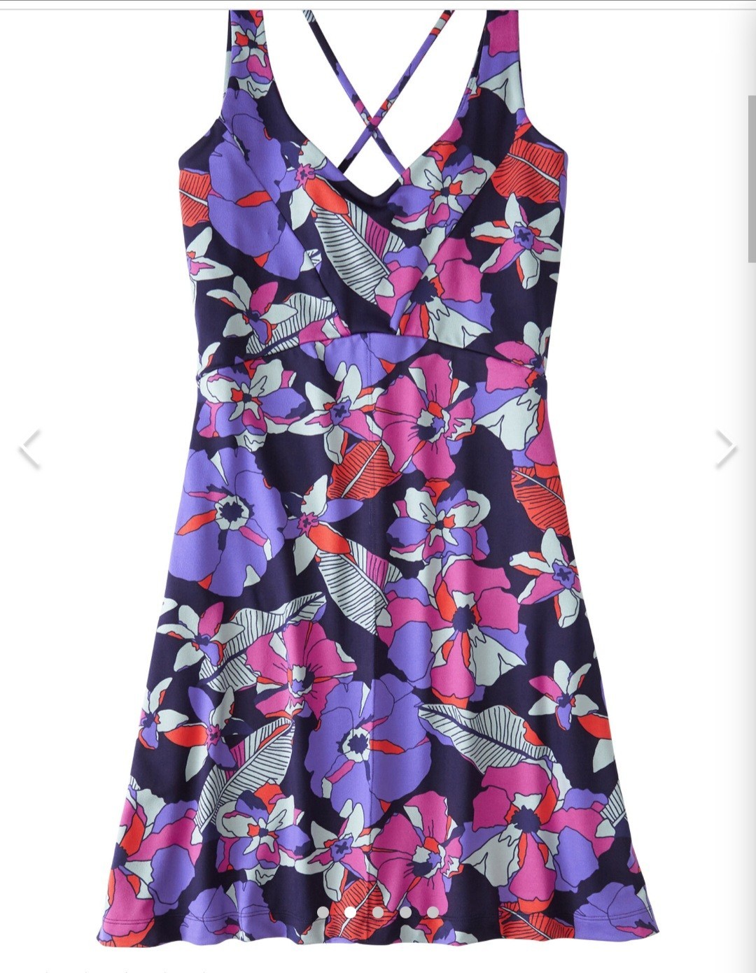 Title Nine Level Up dress Dos Gardenias floral print M active wear/sundress