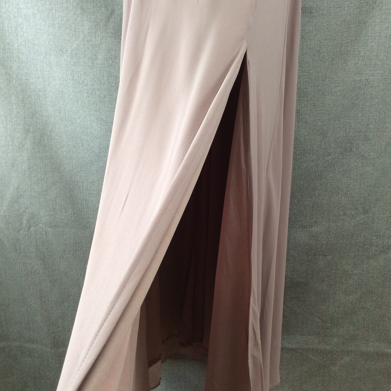 Soieblu Mauve Chiffon Cold Shoulder Ruffle Maxi Dress Formal Wedding Fairycore S