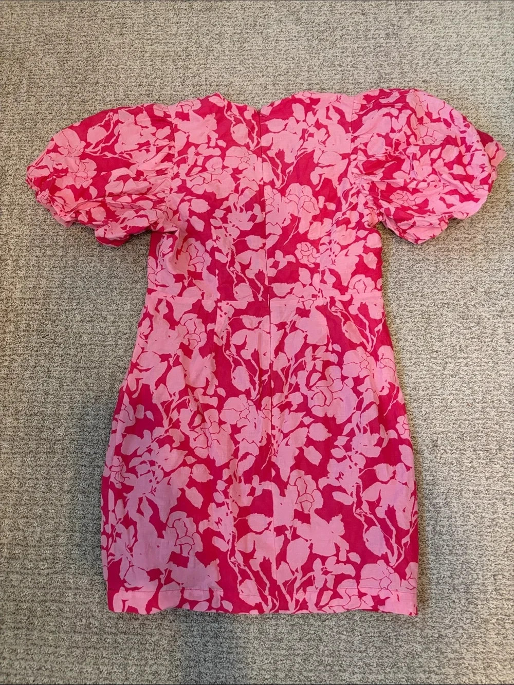 Endless Rose Pink Floral Mini Dress with V Neck Size Medium M