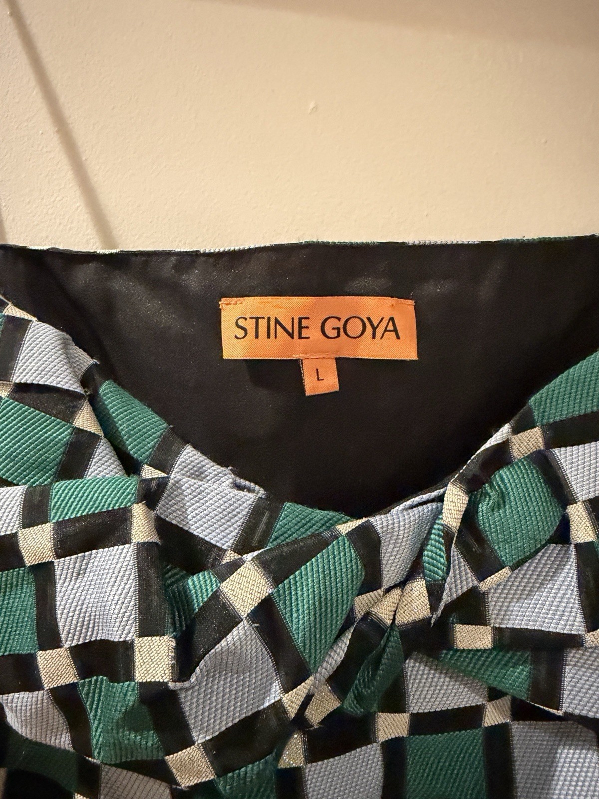 Stine Goya Arya check pattern midi dress L