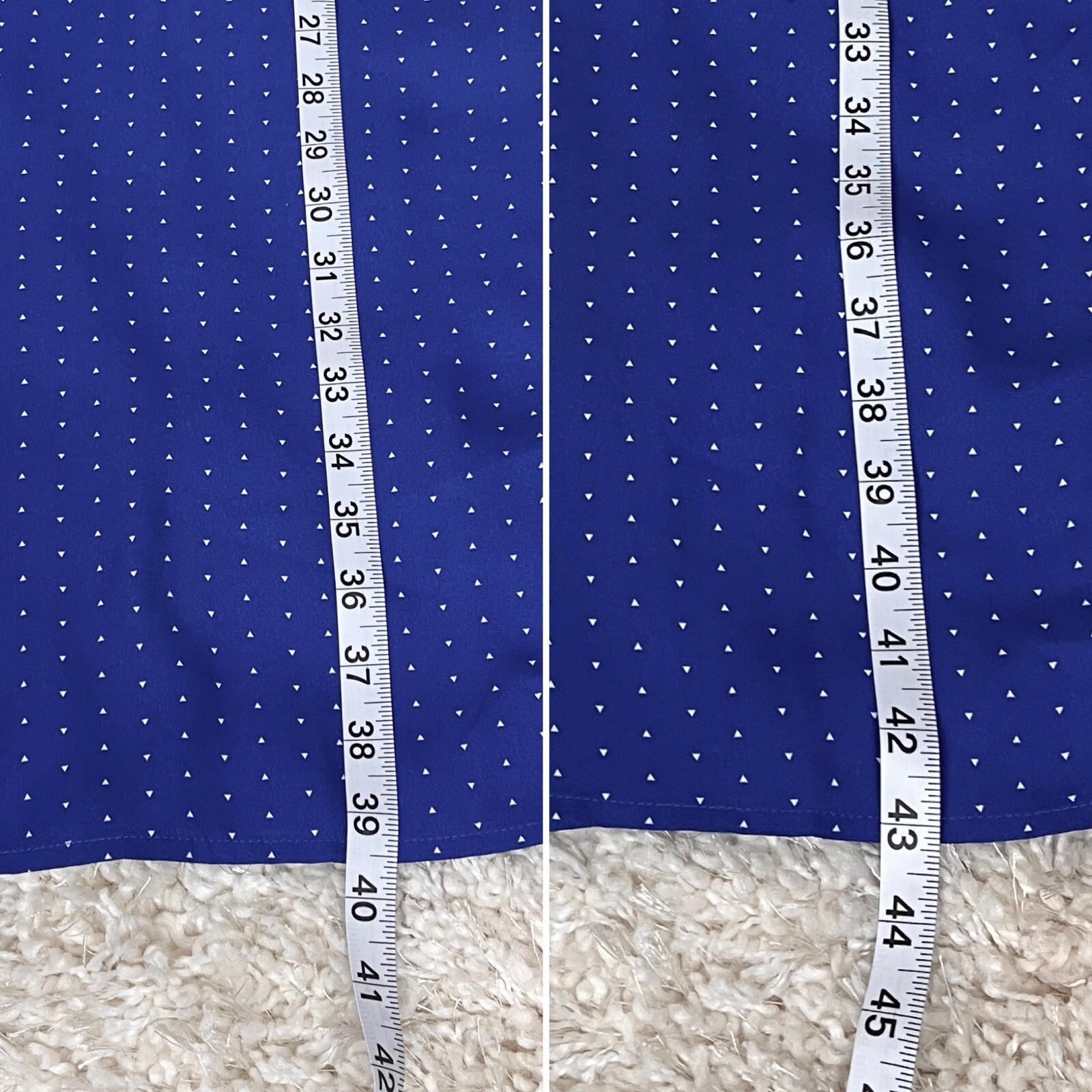 Lulus Paiton Royal Blue Midi Slip Dress Geo Polka Dot Semi Sheer Lightweight S