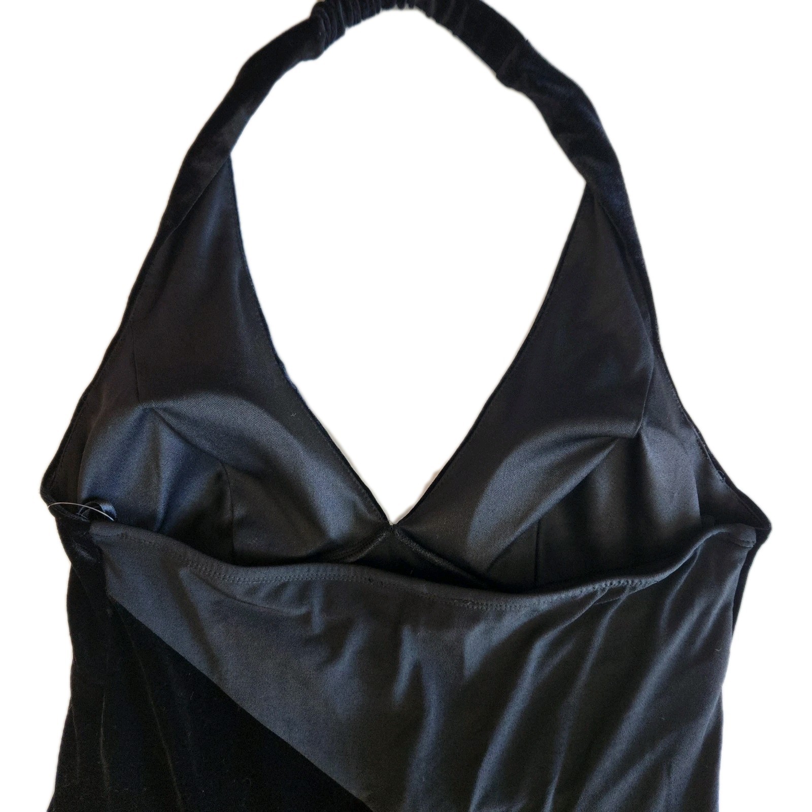 AB Studio Vintage 90s NEW Halter Black Maxi Witchy Whismygoth Gothic Women SZ M