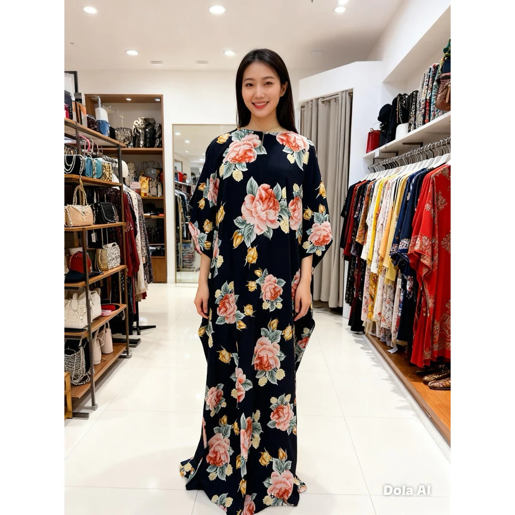 100% Cotton Kaftan, Original Batik from Terengganu / Maxi Cotton Batwing dress