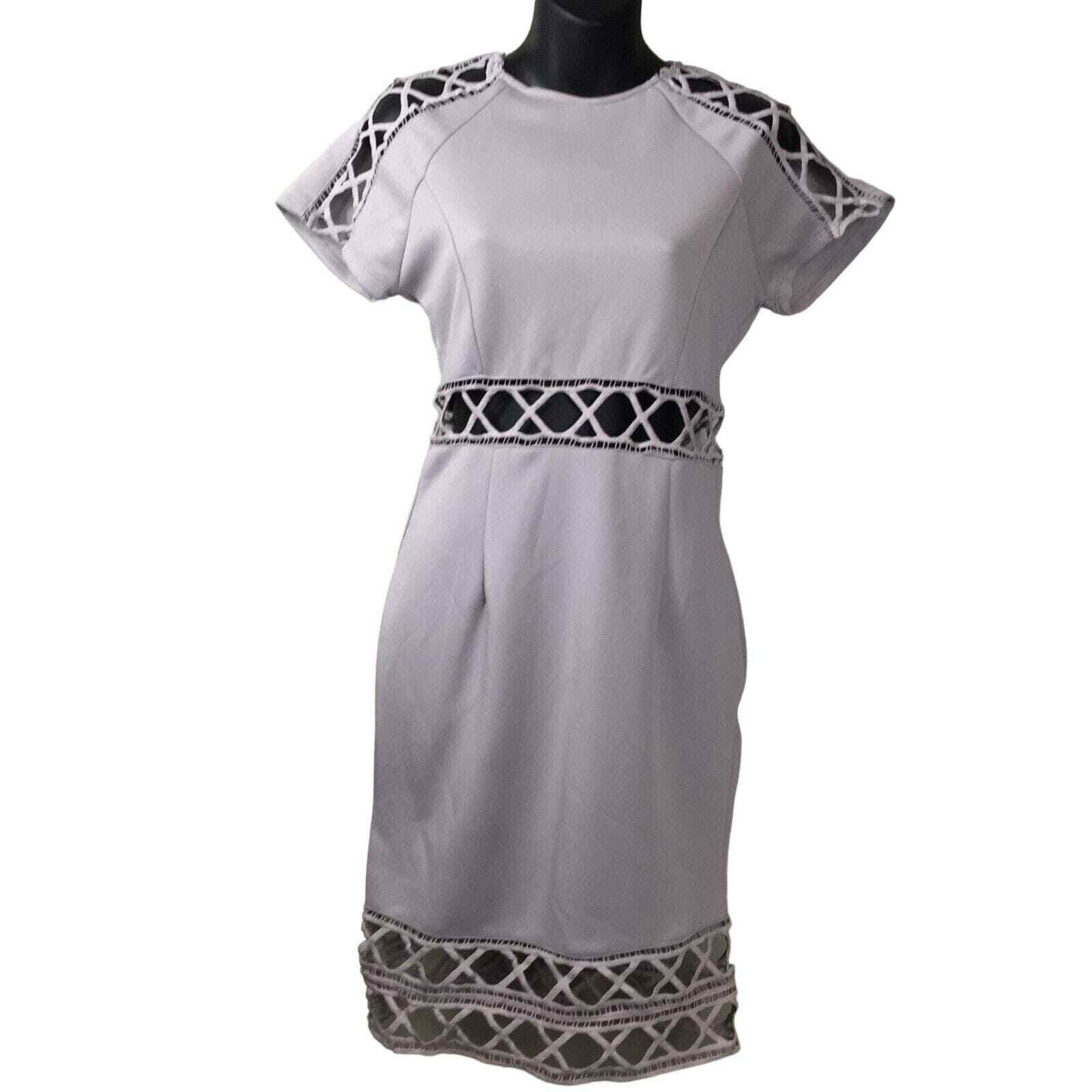 NEW Solaris Style Womens M Dress Cut Outs Gray