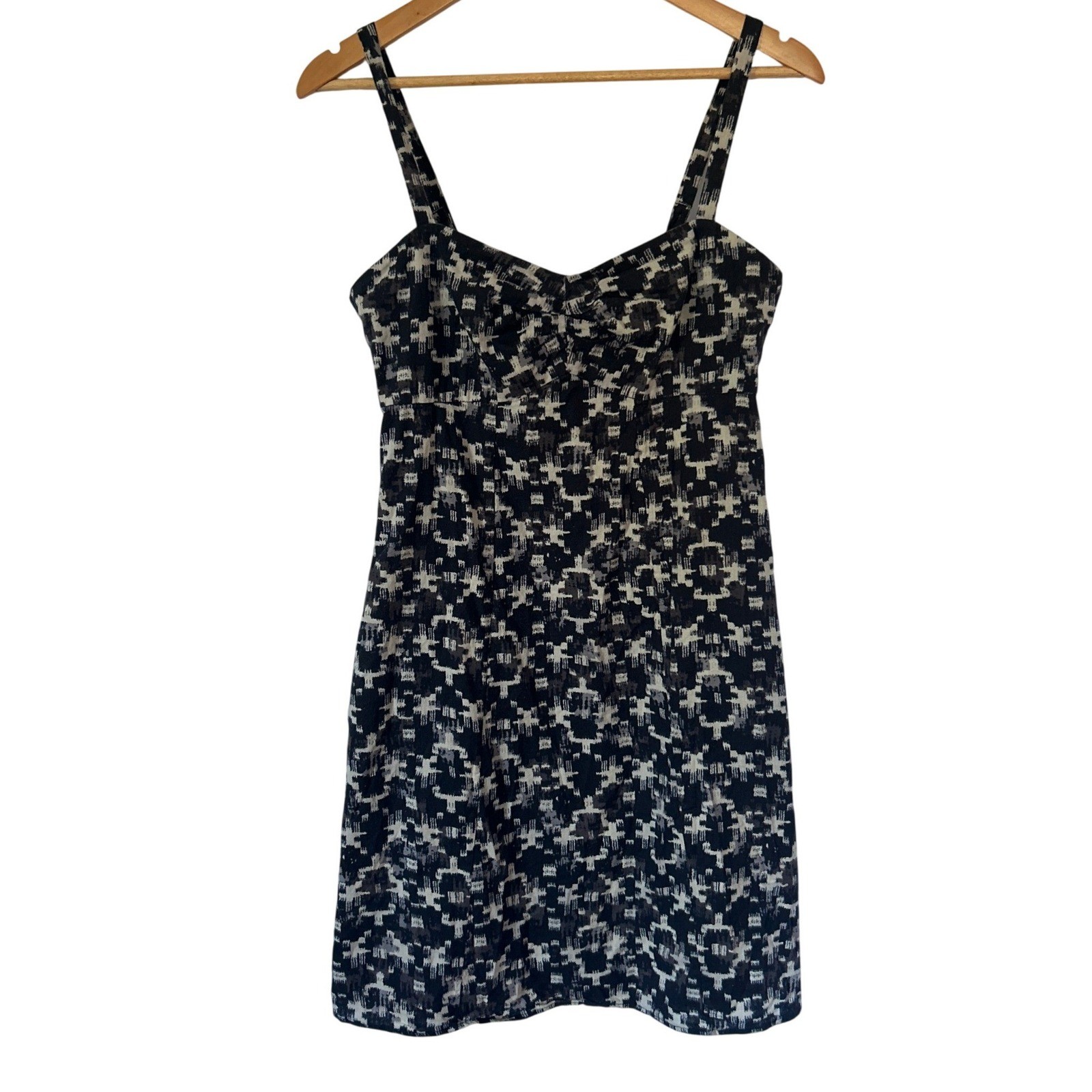 Patagonia Summertime Dress 8 Odalisque Blueblack Hemp Organic Cotton Pockets