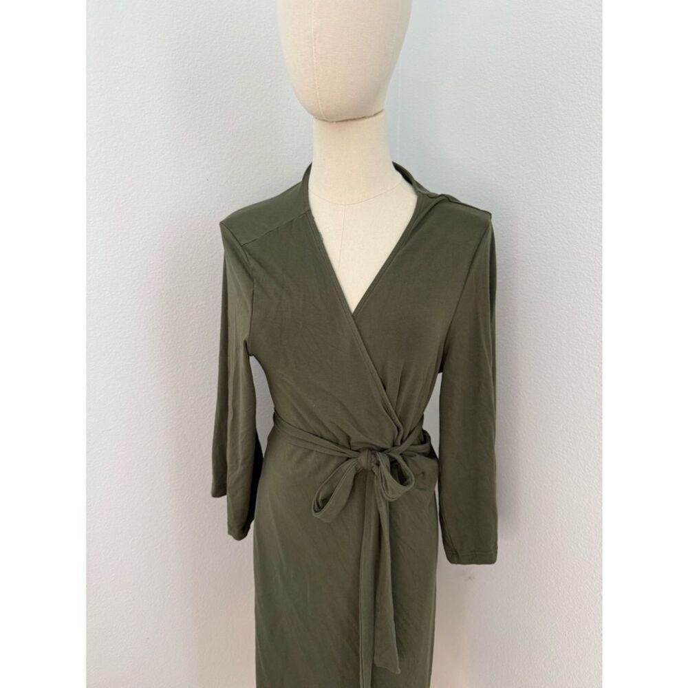 Caden Lane Olive Maternity Wrap Robe with Self Tie – One Size