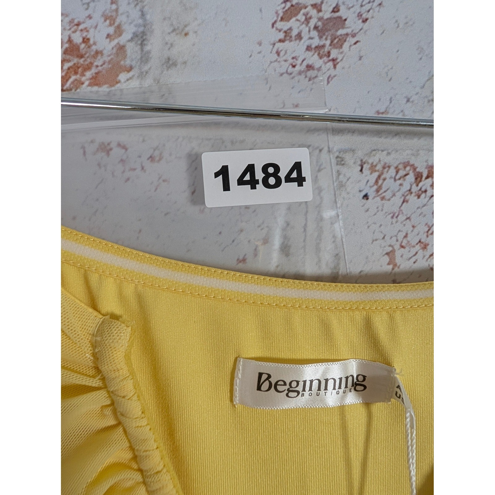 Beginning Boutique Braelyn Strapless Maxi Dress Womens 6 Yellow Mesh Formal Gown