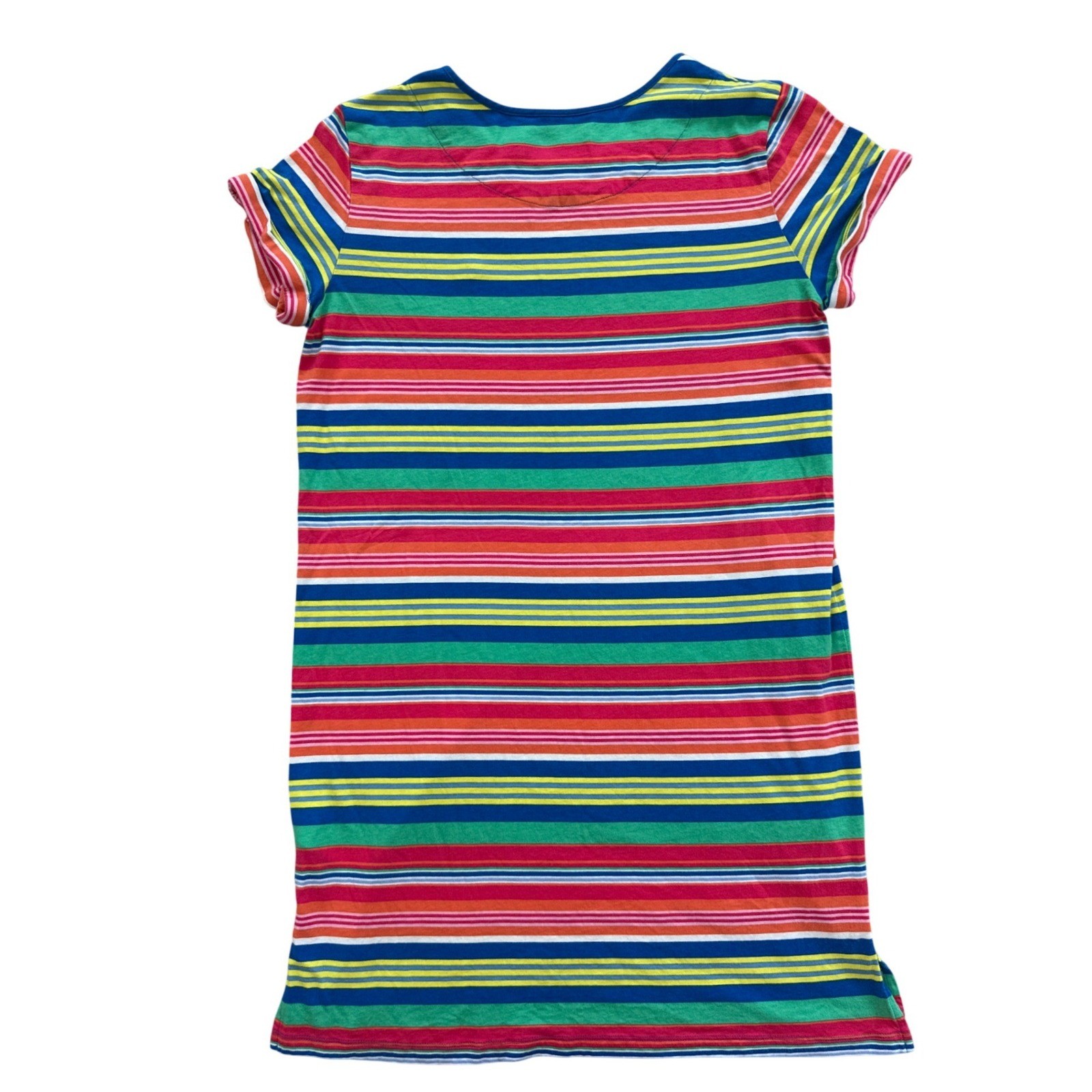 Lauren Ralph Lauren Black Label Striped T-Shirt Dress Monogram S Casual Preppy