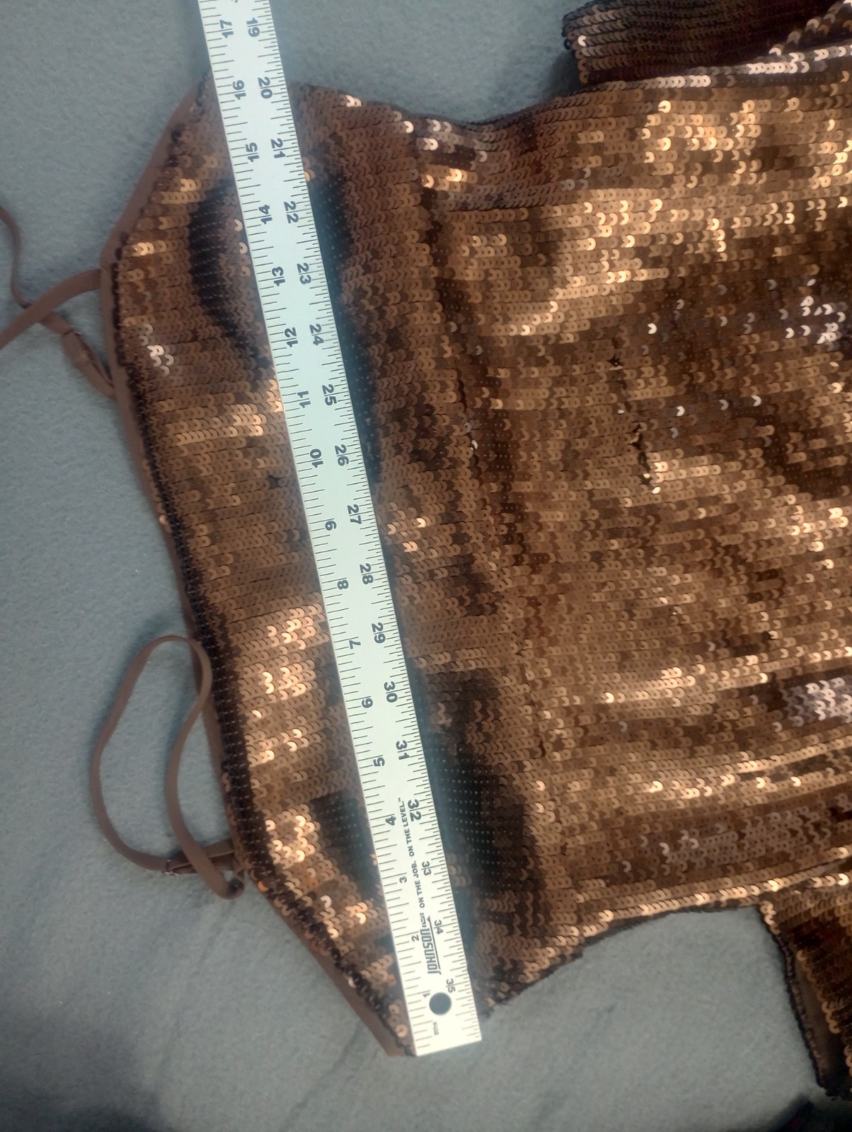 Madewell 6 Sequin Slip Mini Dress Chocolate Brown Y2K Babydoll Preppy Strappy
