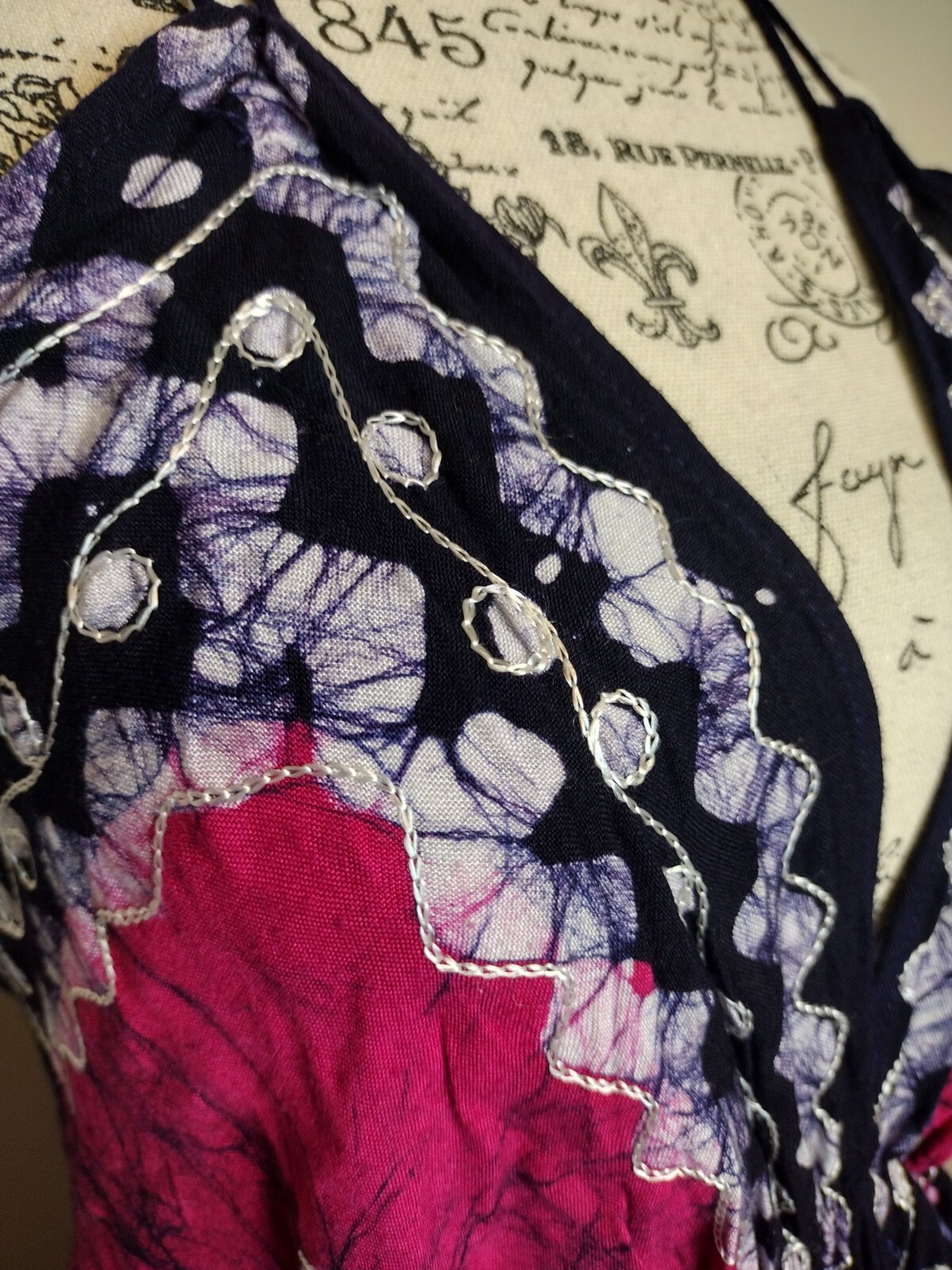 Advance Apparels Halter Dress, Hippie Boho, Handkerchief, Tye Die, Embroidered
