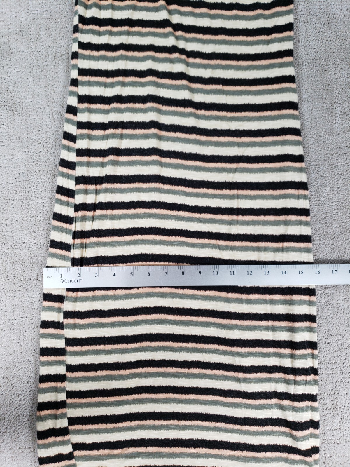 Dolan Left Coast Collection Womens Maxi Dress Large Beige Stripe Long Sleeve
