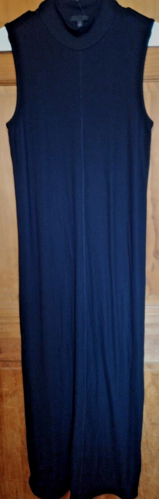 ATM Anthony Thomas Melillo Dress Large Ribbed Mock Neck Jay Black Back Slit