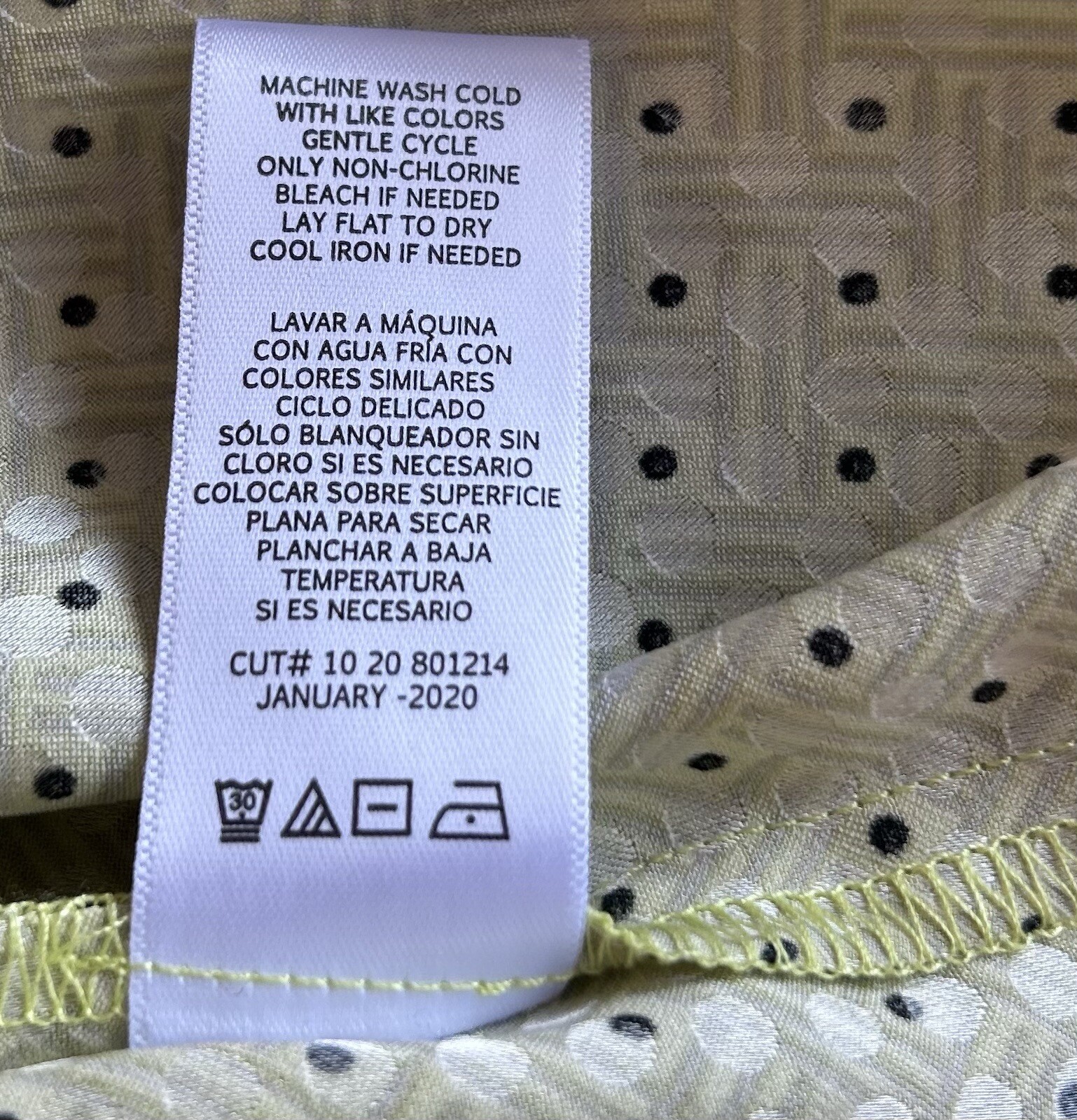 Love Whit by Whitney Port Citron Dot Tie Waist Polka Dot Maxi Dress Size Small