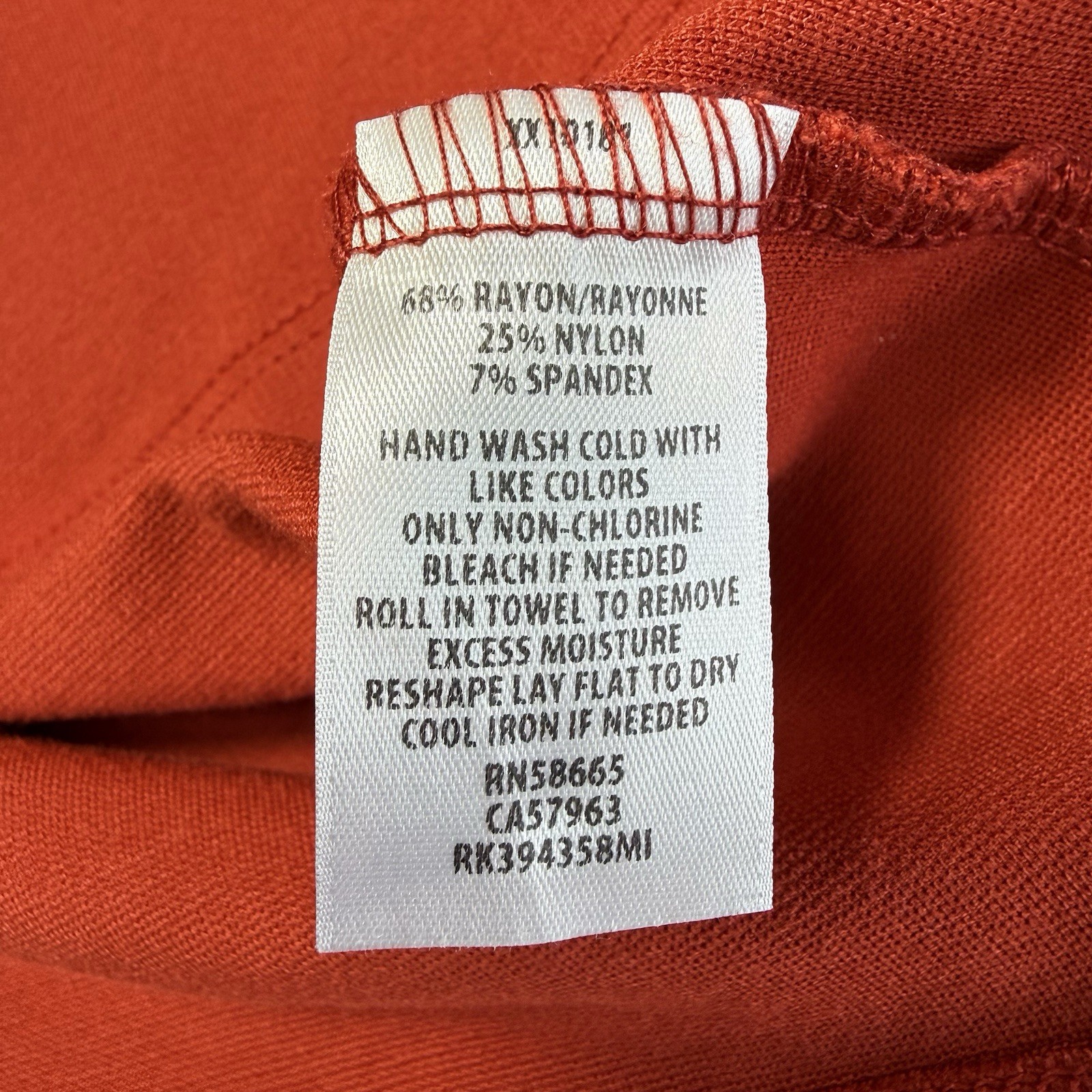 Free Press Clothing Scalloped Edge Keyhole Neckline Orange Women’s Size Medium