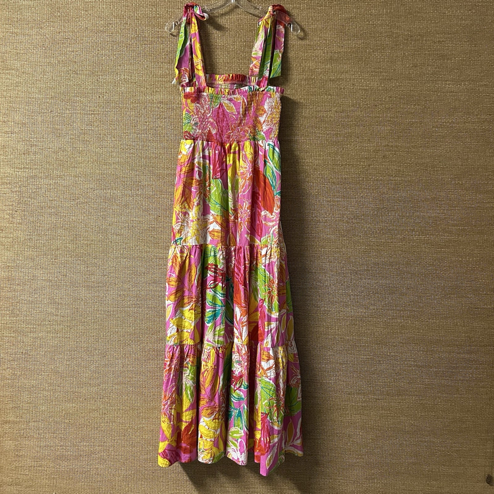 Flying Tomato Forget Your Troubles Maxi Dress Women’s M Multicolor Tie Straps