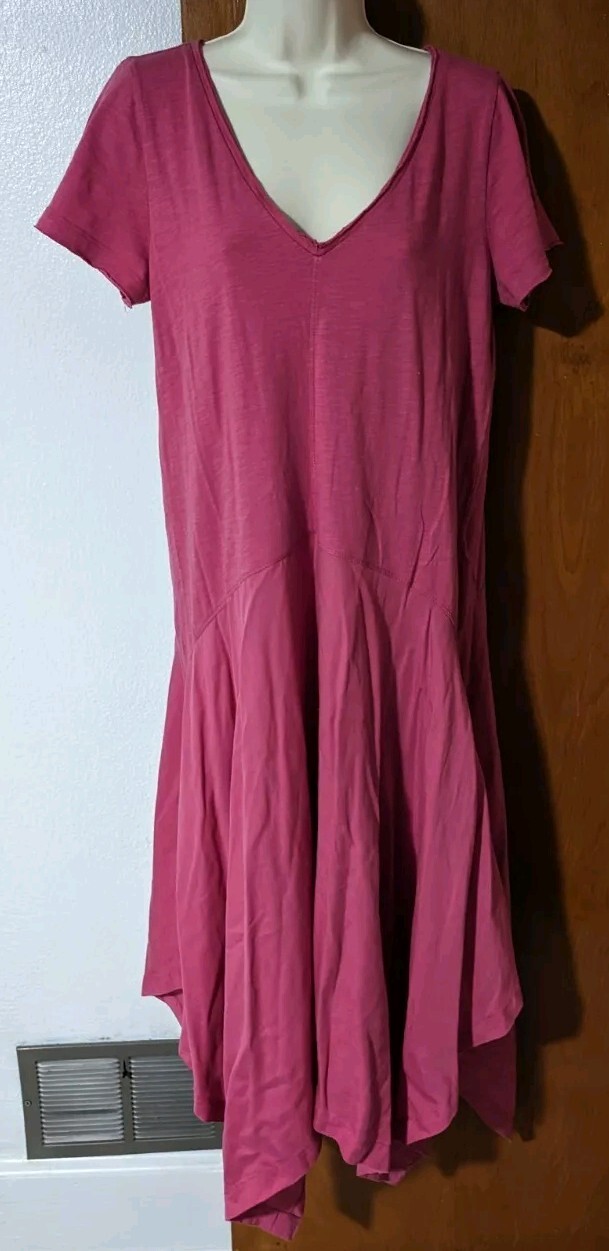 Saturday Sunday Jeanette Maxi Dress from Anthropologie Pink Size S Uneven Hem