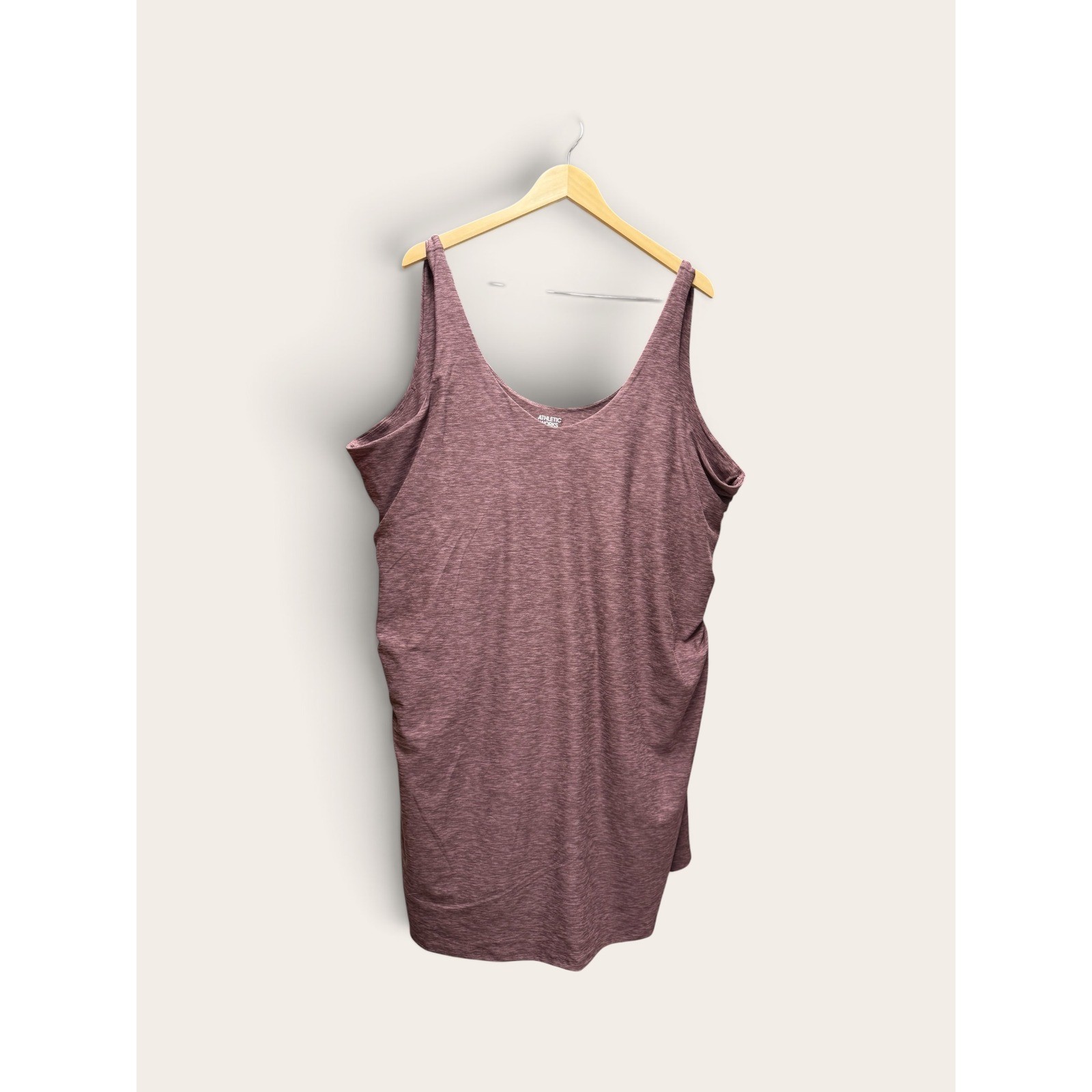 Athletic Works ButterCore Exercise Dress Built-in Shorts Padding Burgundy 4X