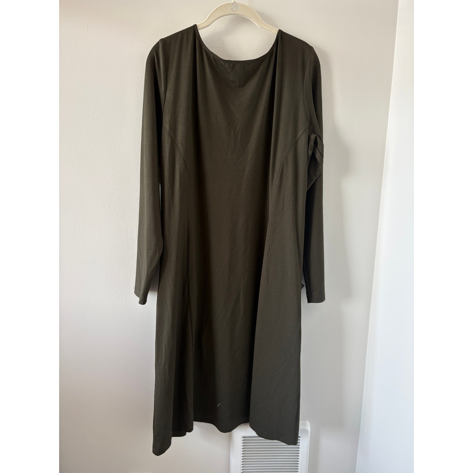 Miik Canada Bamboo Oversized Midi Dress Sz L Boho Lagenlook Minimalist Scandi