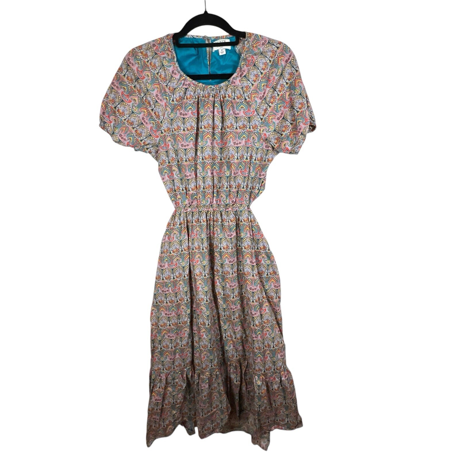 J. Crew Side Cutout Organic Cotton Dress in Liberty Giorgia Duke Fabric Size 6