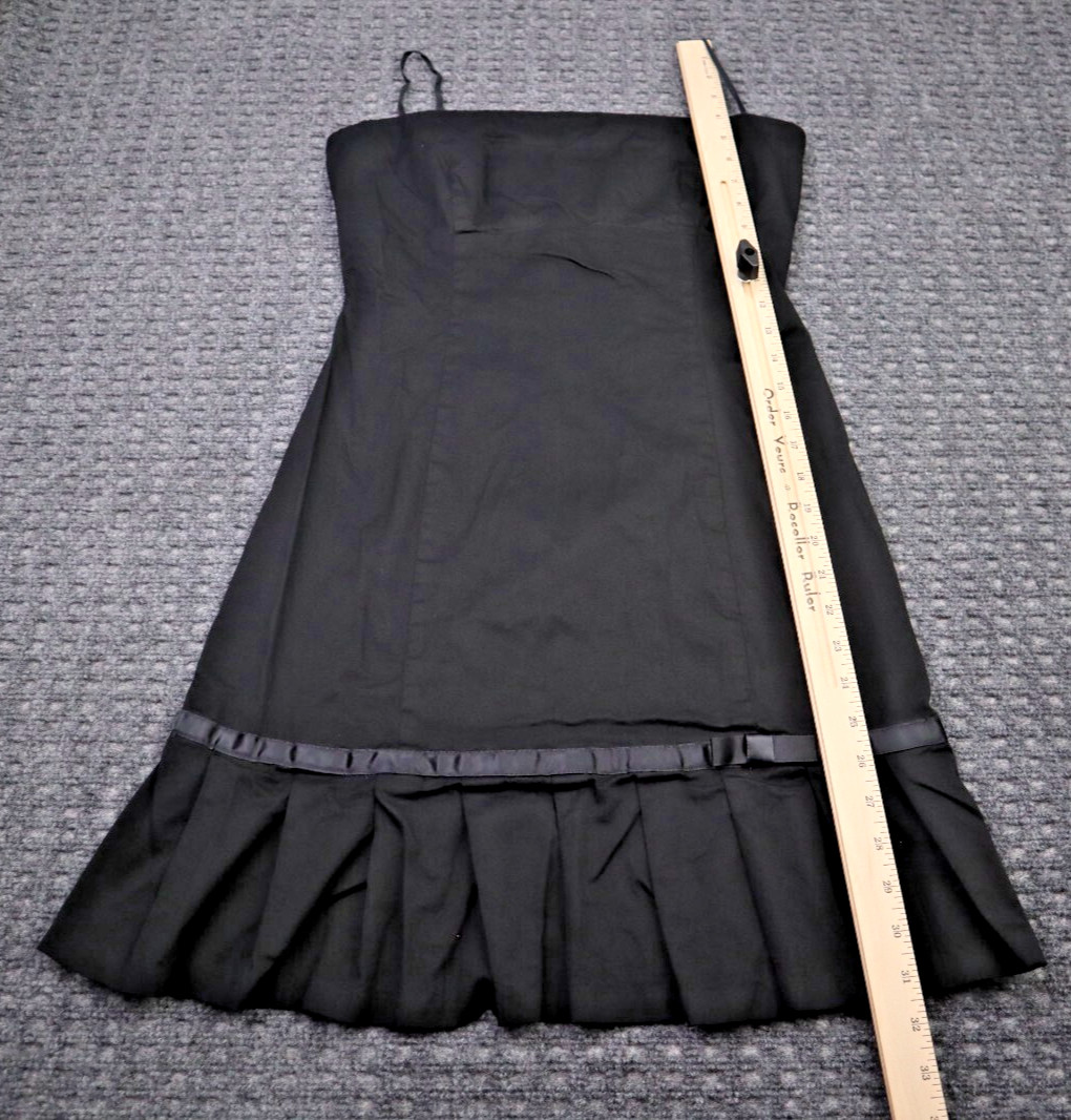 Lipstick Mini Strapless Tuxedo Dress LBD Women’s Size M Black Flared Back Zip