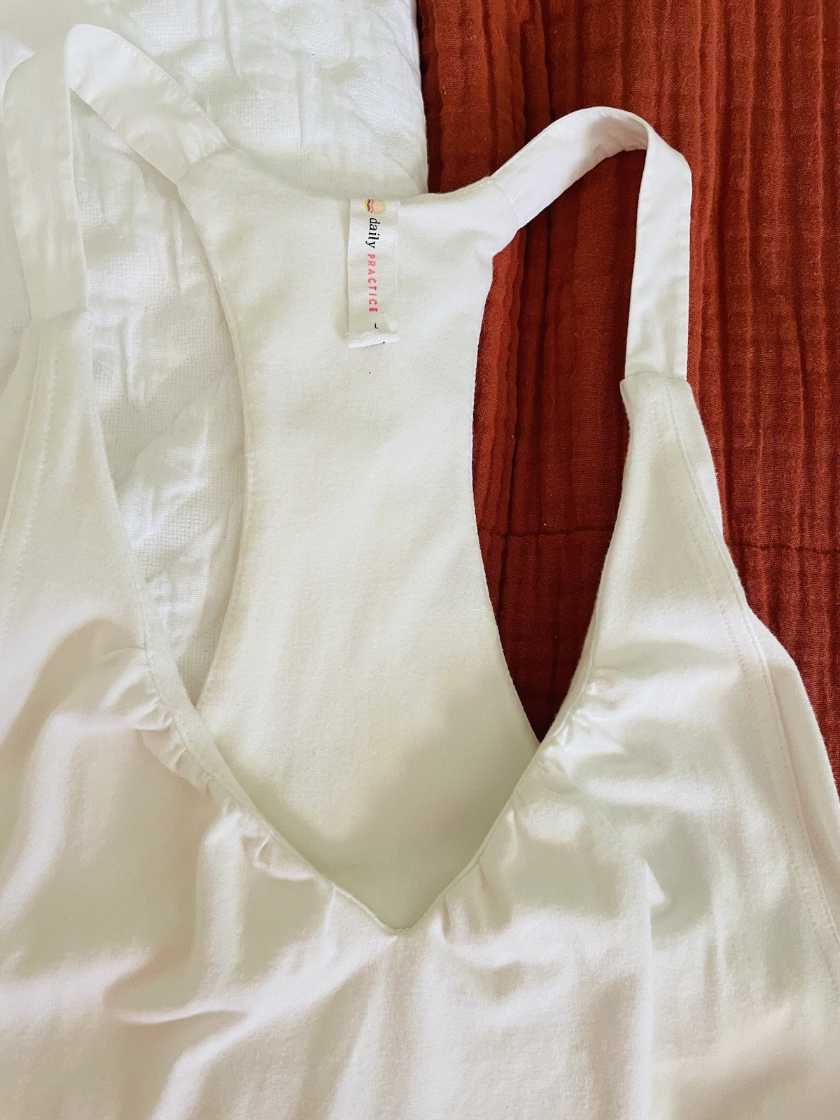 Daily Practice Anthropologie Spring Fling Racerback Mini Dress Ivory L