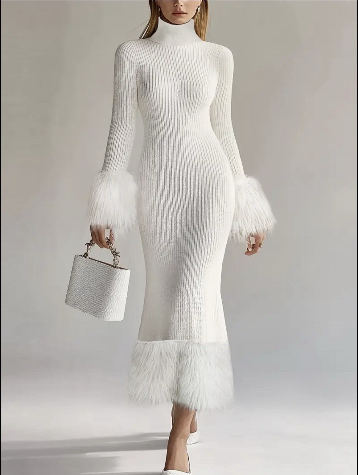 Solid Color Modal Dress With A Fitted Waist-Showcasing A Slim And Elegant Design