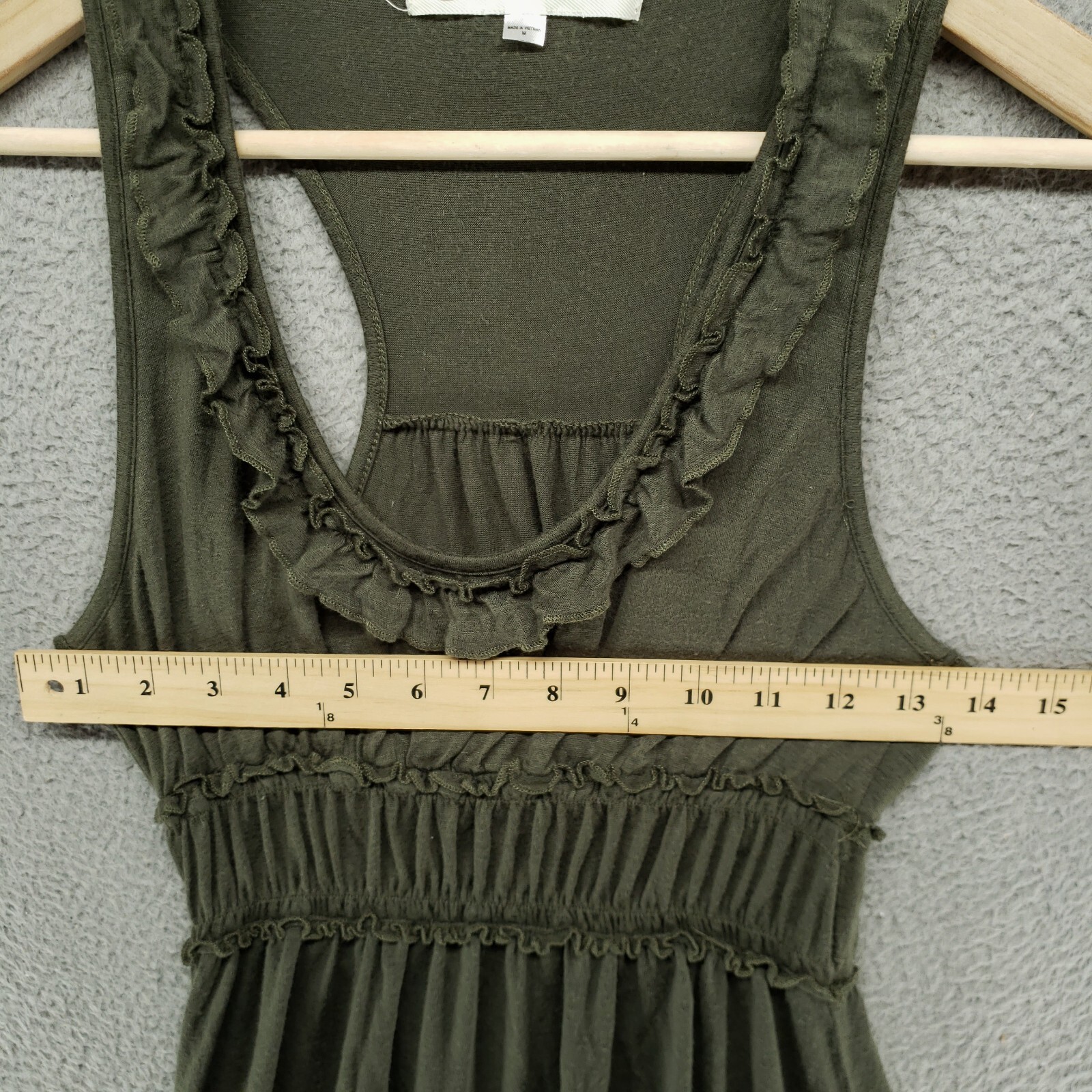 Vintage Havana Womens M Ruffled Elastic Stretch Waist Sleeveless Dress