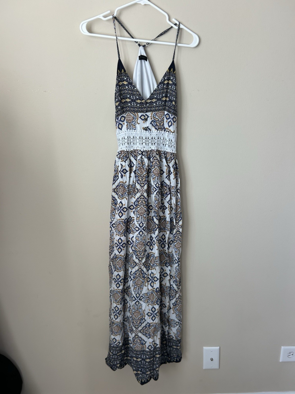 Miss Avenue Floral Maxi Dress Size Large Floor Length Maxi Racerback