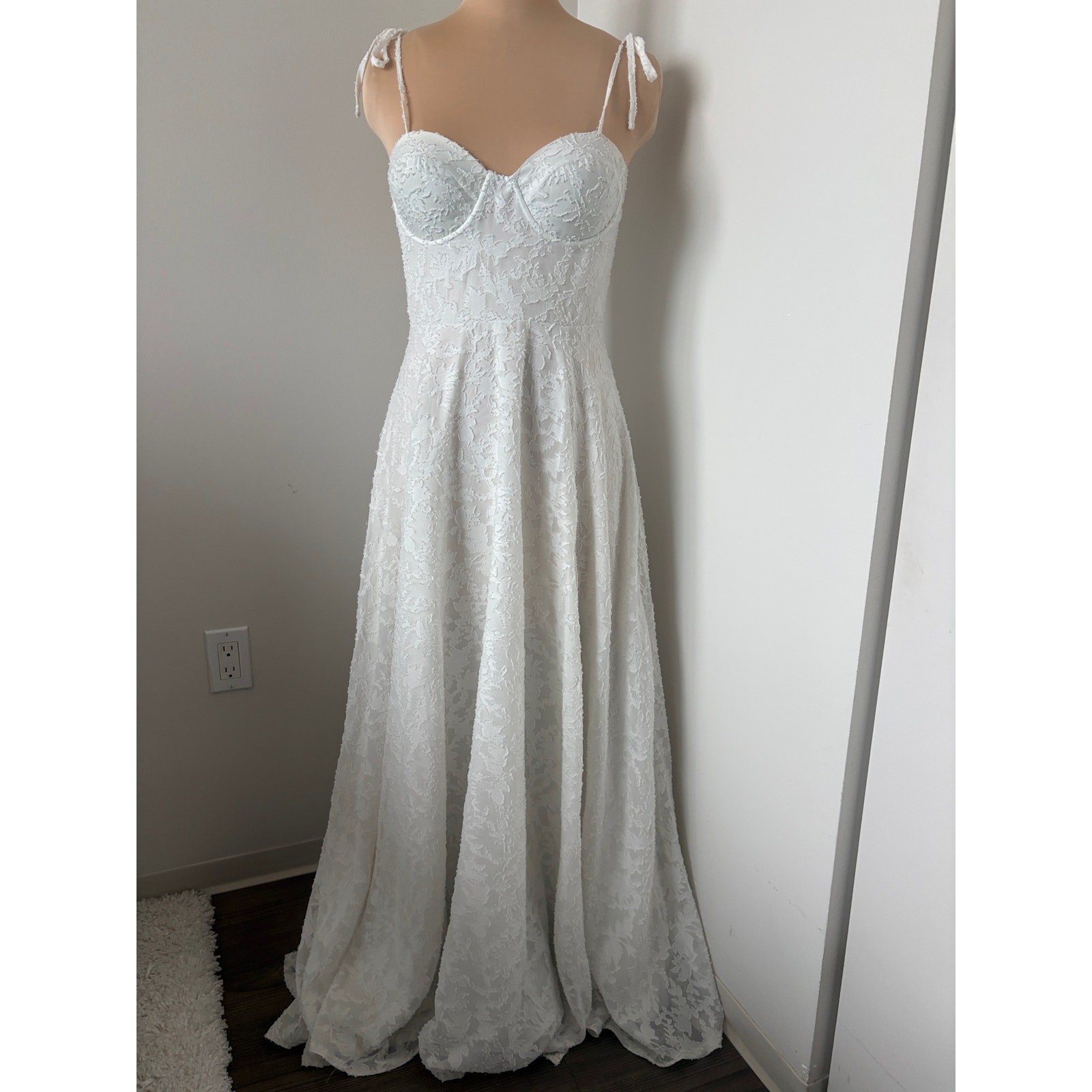 Bustier Corset Style Fit & Flare Sz M Coquette Bride Elopement Boho Fairytale
