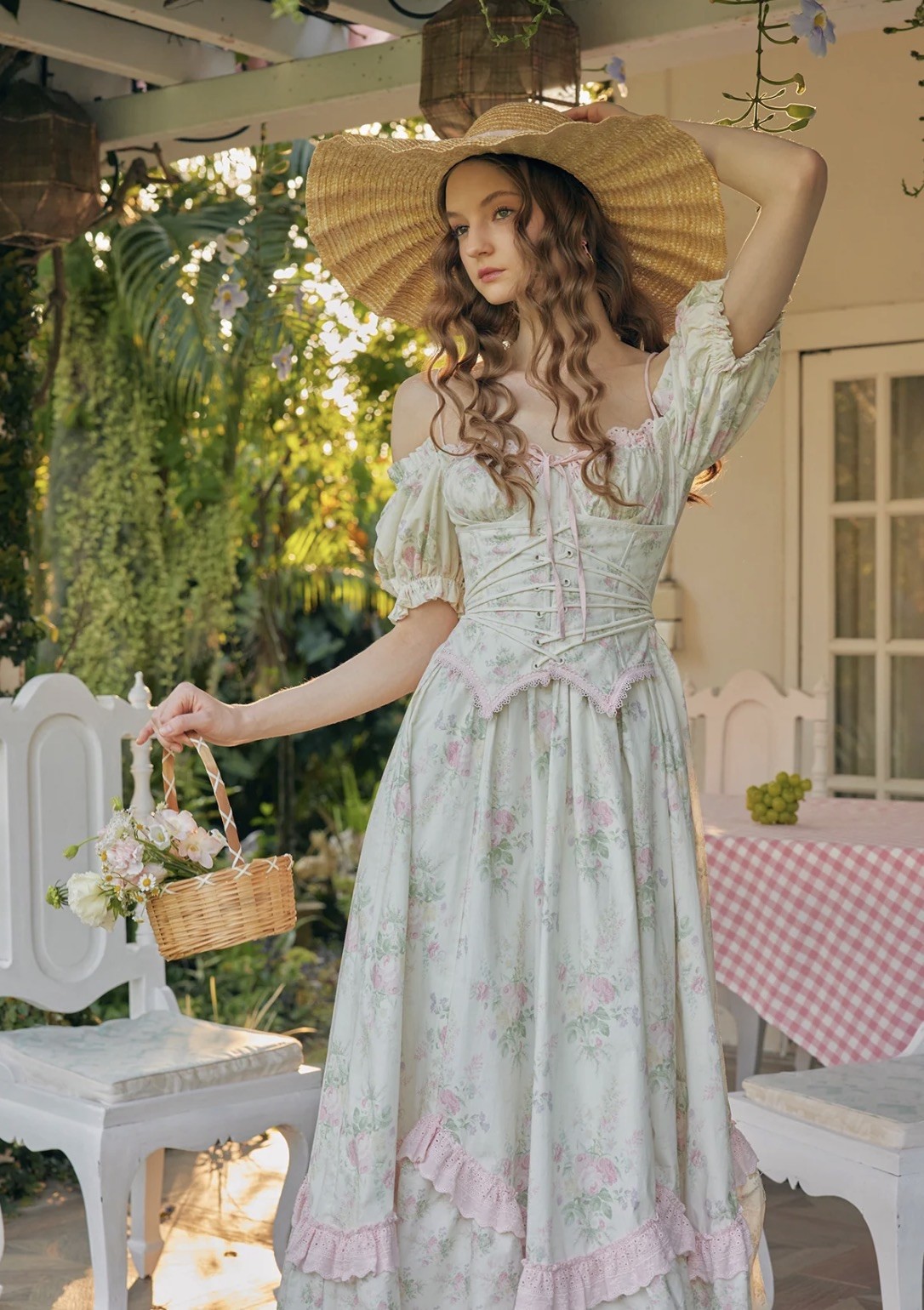 NWT Lacemade Fleur Poetry Corset Dress Floral M Medium + LM Mystery Item!