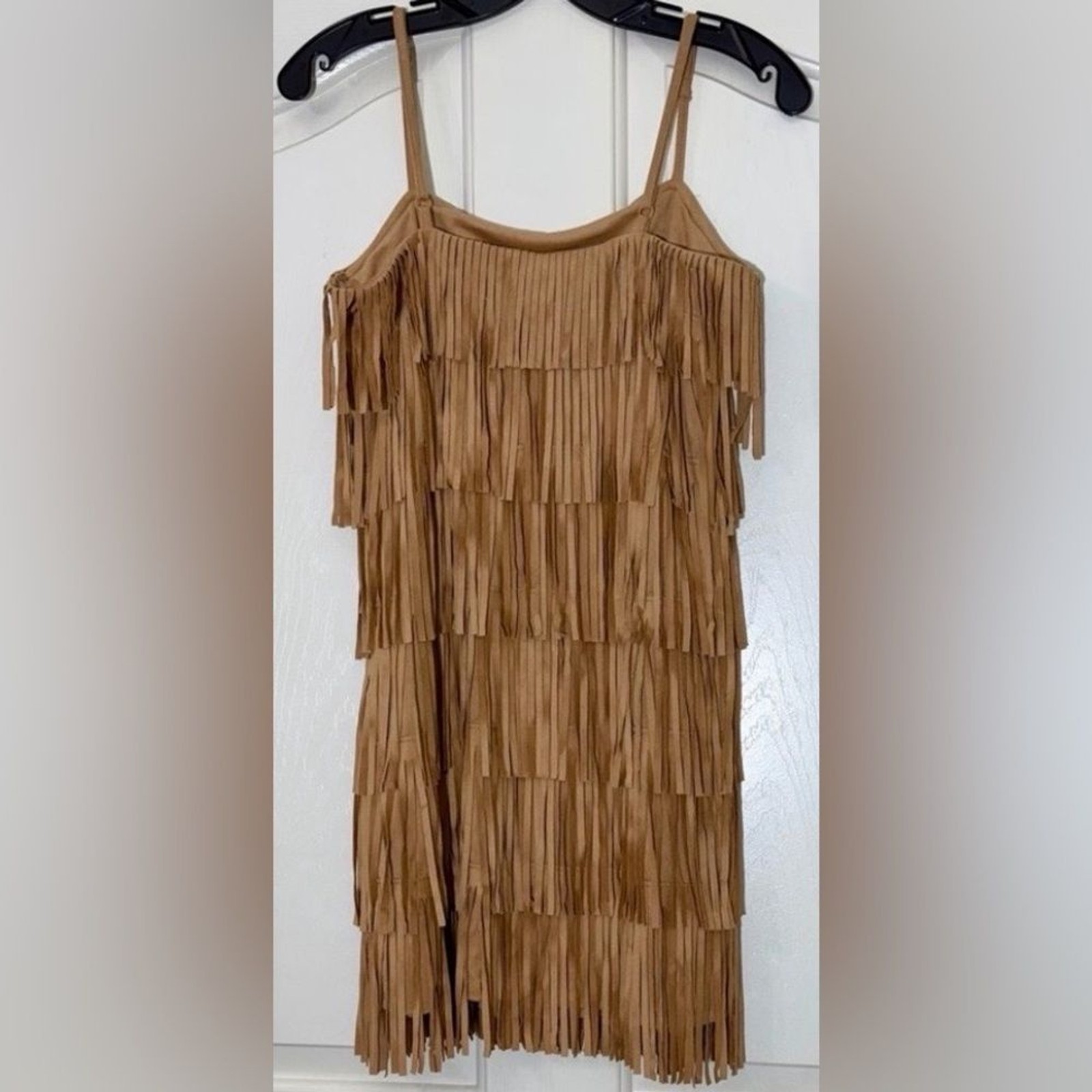 NWT Trixxi Faux Suede Fringe Mini Dress Western Boho Festival Sz M