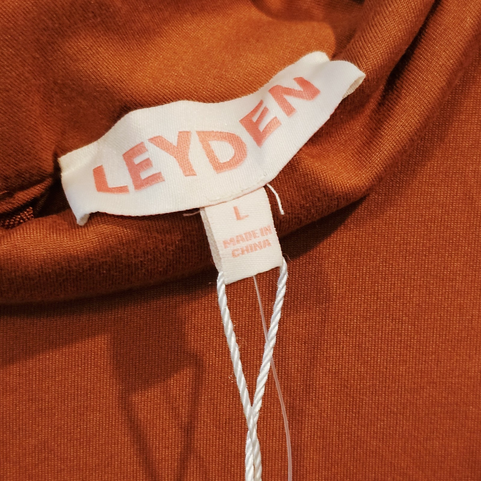 LEYDEN CASUAL BELTED MINI DRESS Size Large Rust Career Fall Fashion Office BNWT