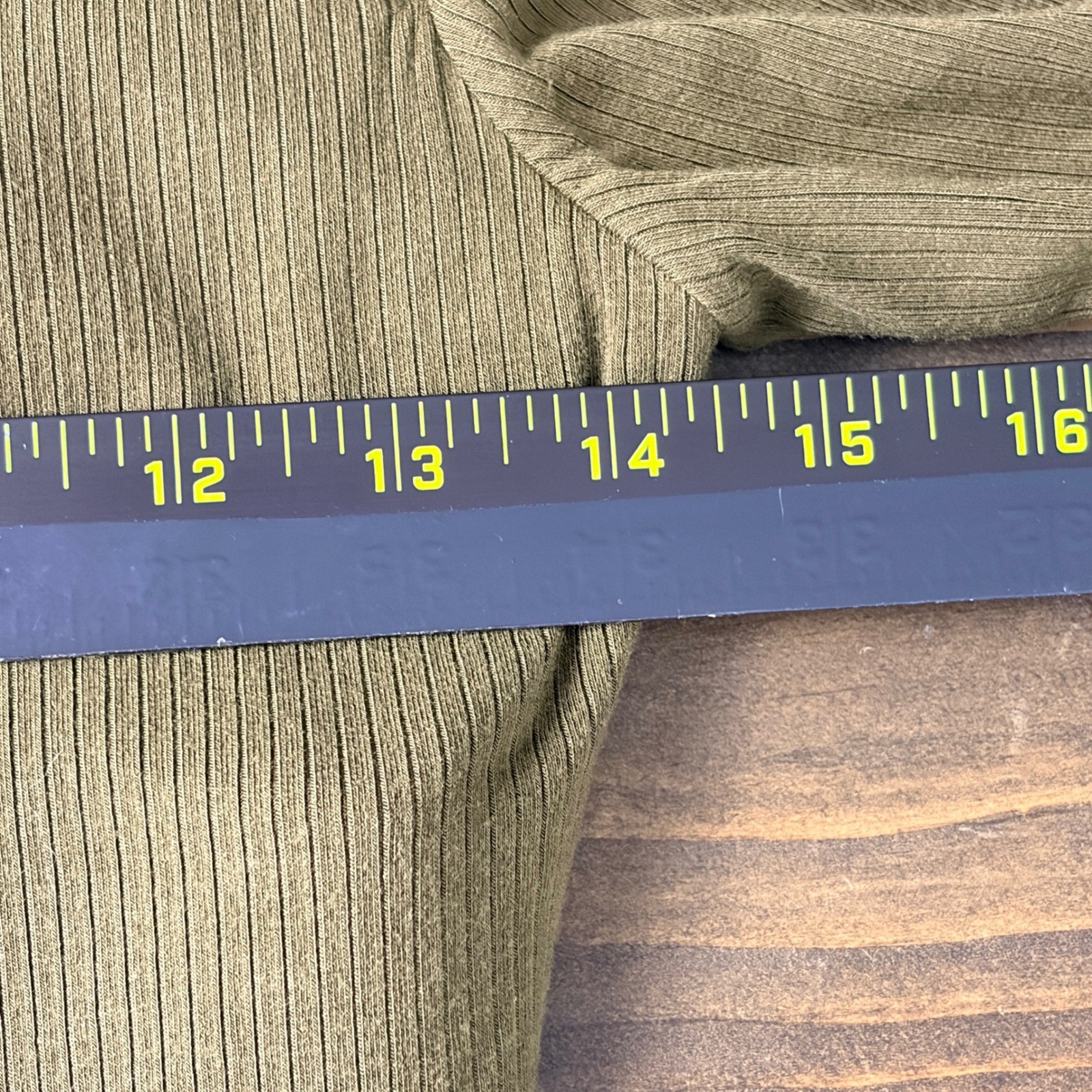 Shapellx Ribbed Maxi Dress Womens M Olive Green Cold Shoulder Shapewear