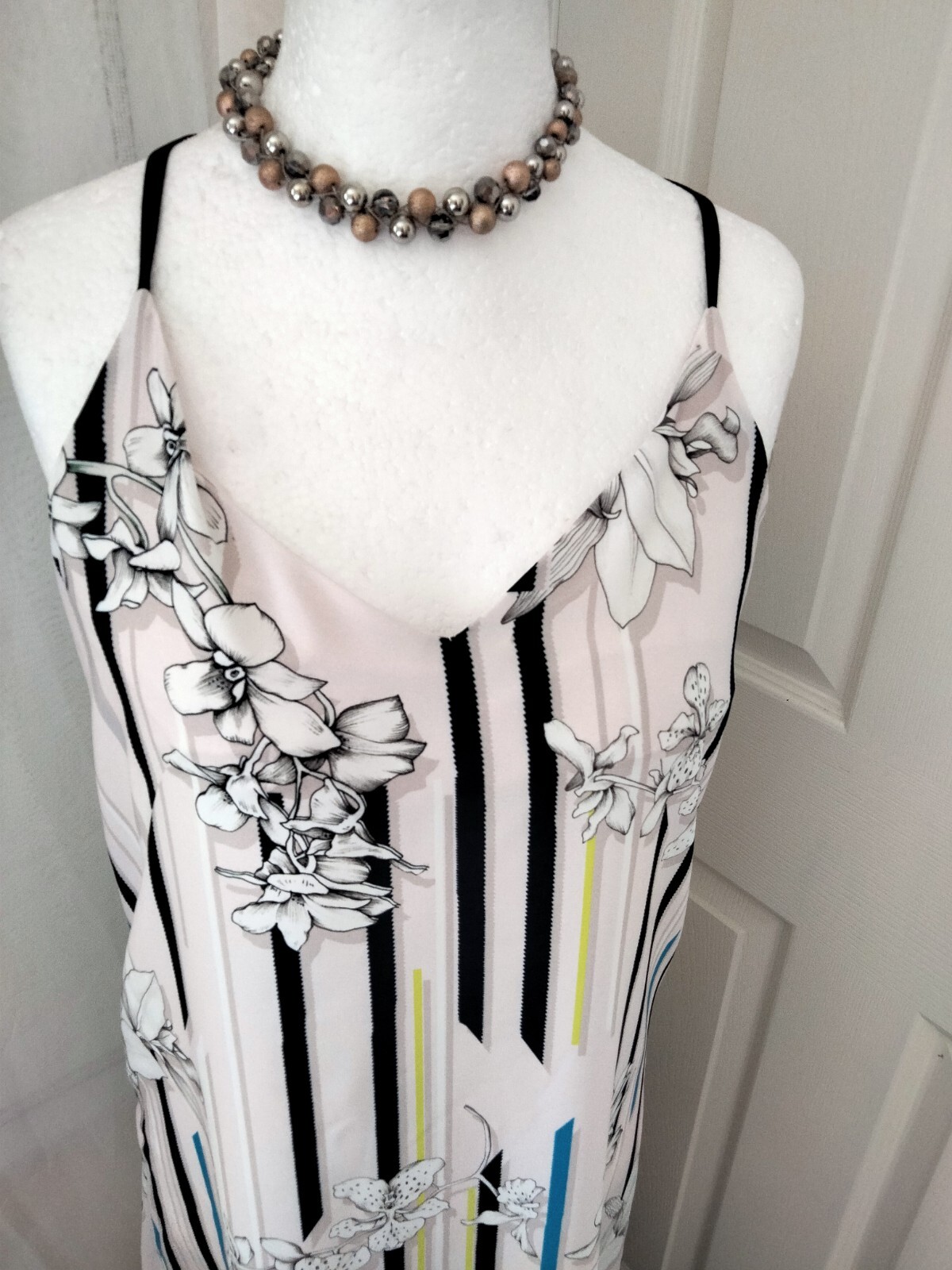 Next Dress Spaghetti Straps Maxi Lightweight Size 10 New/Tags