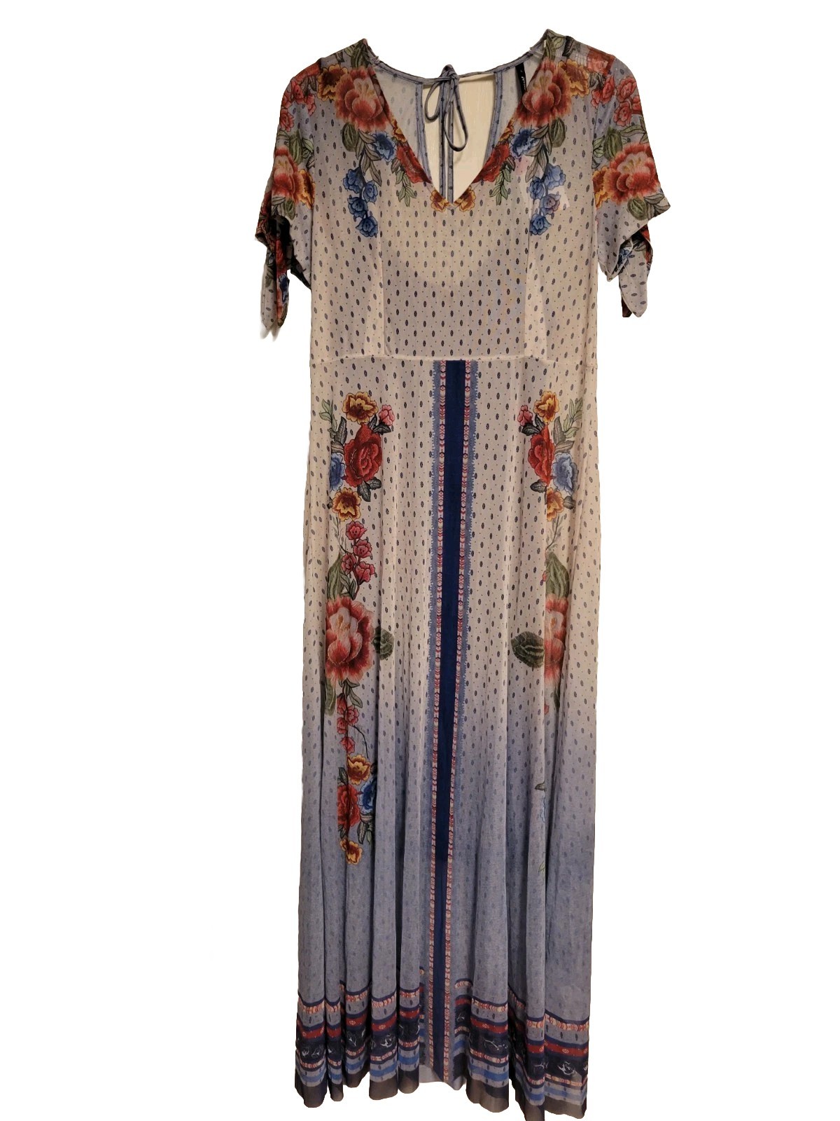 NWT-Smash Dapple Dress, Women’s Shear Blue Long Dress, Short Sleeve, Size M 1010