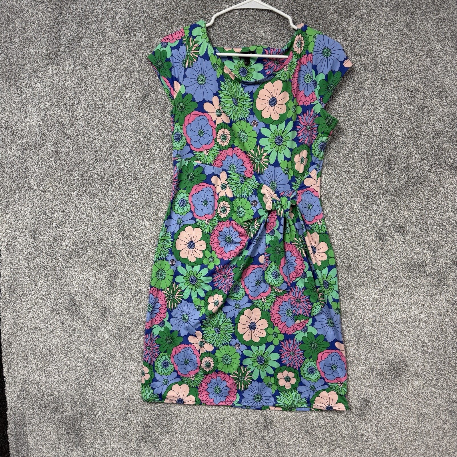 Talbots Dress S Retro 60s Mod Floral Garden Party Classic Church Office Chic