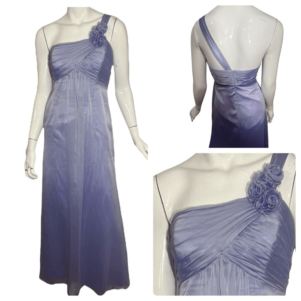 Belsoie Lilac One Shoulder Criss-Cross Bodice Formal Dress — 4