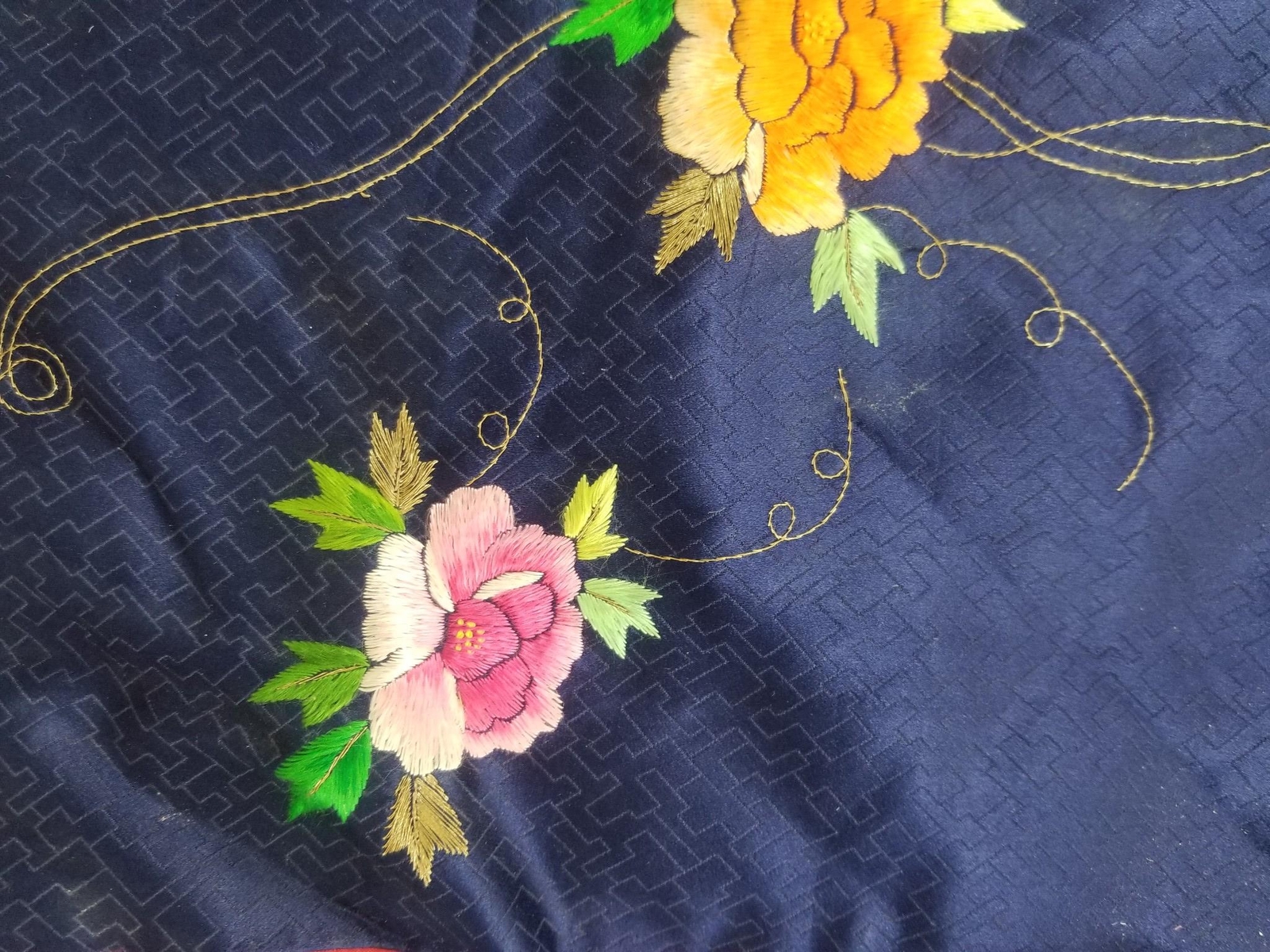 Vintage Traditional Korean Silk Brocade Embroidered Hanbok Jacket
