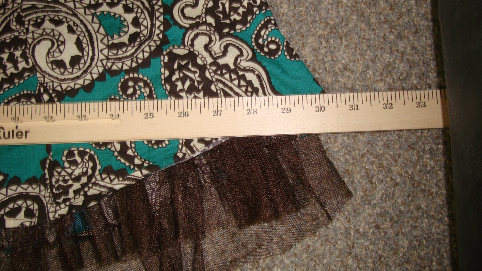 Ruby Rox Brown Teal Tan Mosaic Halter Fit & Flare Dance Dress Juniors Size 11