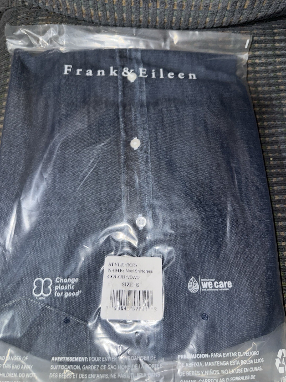 Frank and Eileen RORY Vintage Dark Indigo Wash Famous Denim Maxi Dress New